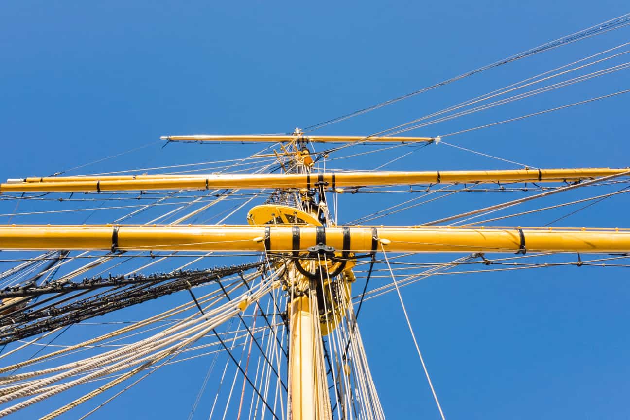 Das historische Segelschiff Mercator im Hafen von Ostende an der belgischen Nordseeküste