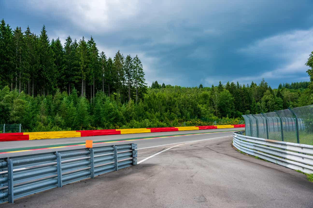 Rennstrecke Spa-Francorchamps in Belgien mit Streckenverlauf der Formel 1
